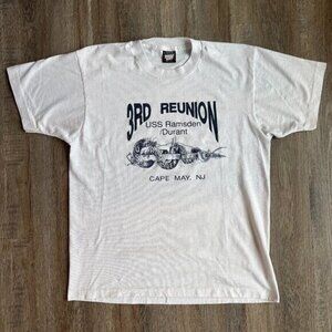 Vintage US Navy Reunion T Shirt Single Stitch Screen Stars​